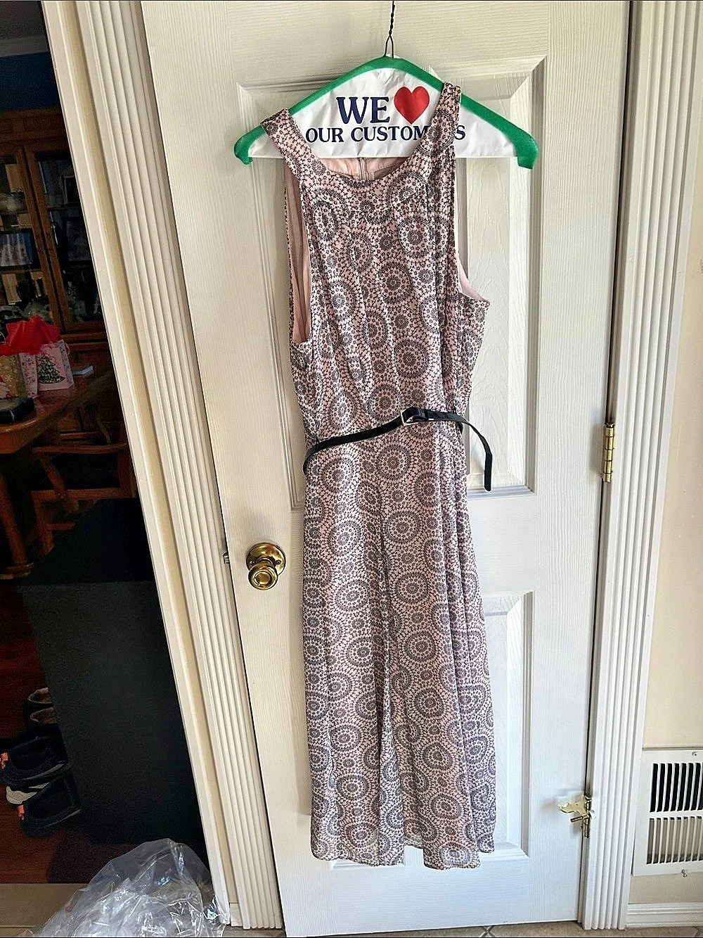 Tommy Hilfiger Maxi Dress in Pink & Black